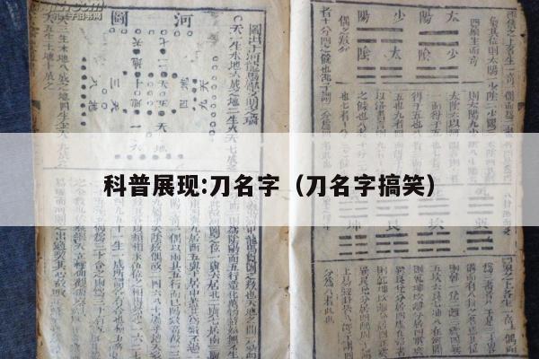 科普展现:刀名字（刀名字搞笑）